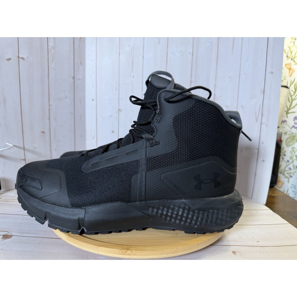 Under Armour Valsetz Mid Tactical Boots Mens 12 Black Jet Gray Vibram 3027382 UA